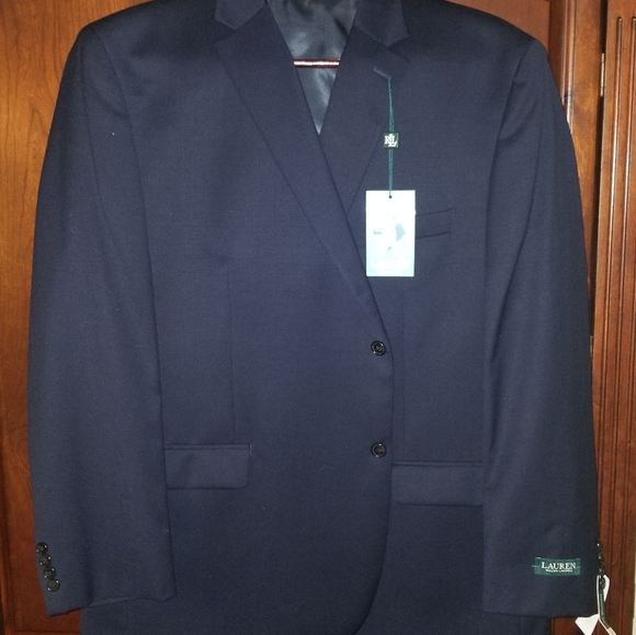Lauren Ralph Lauren Mens UltraFlex Elloit Classic Fit Suit Jacket Navy 50R - Picture 1 of 6